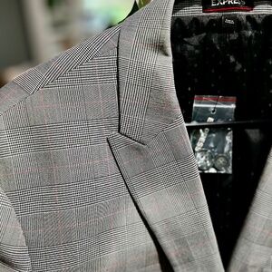 Plaid Slim Fit Express Suit Jacket